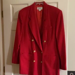 Red wool blazer